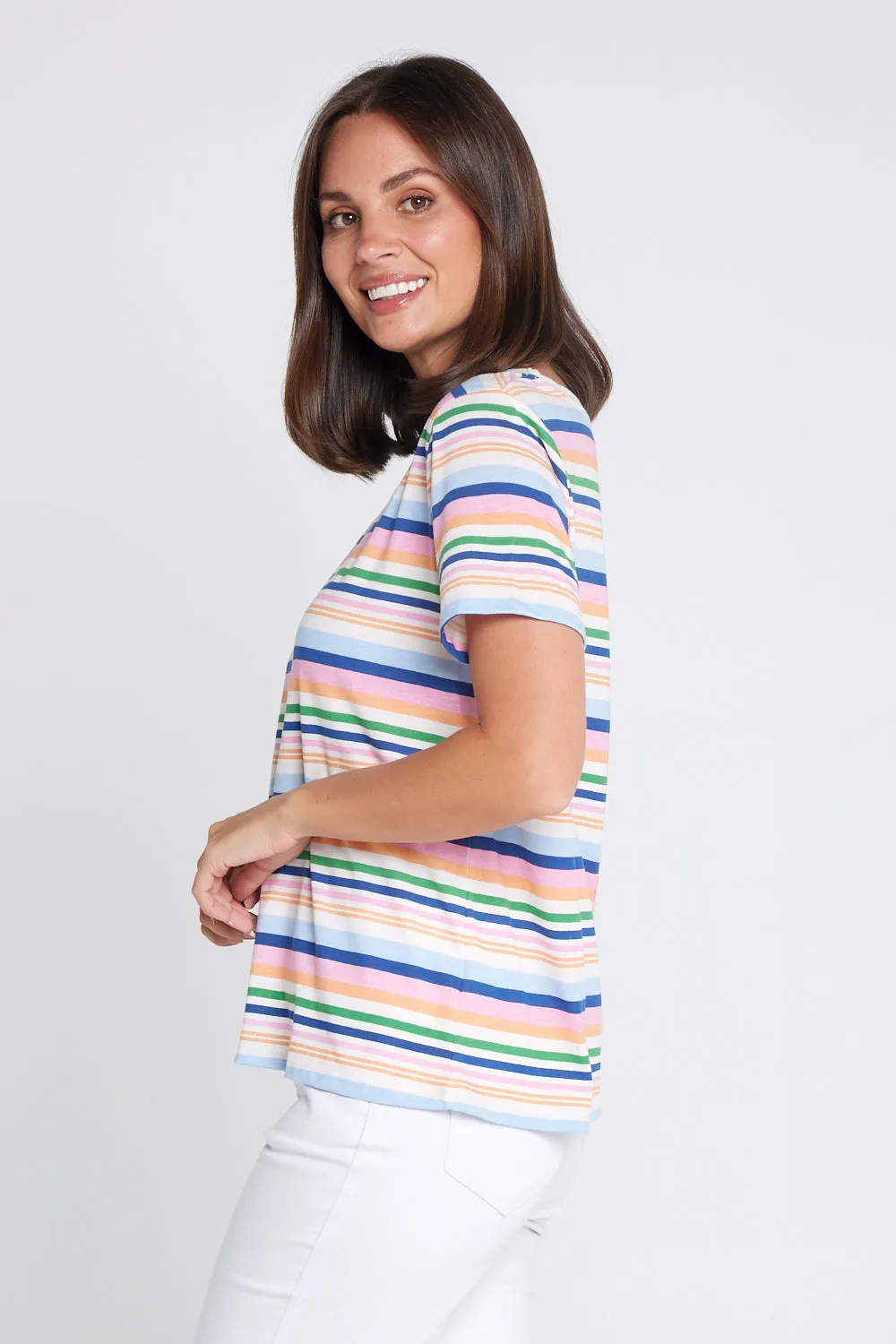 Sorbet Tee - Multi Stripe