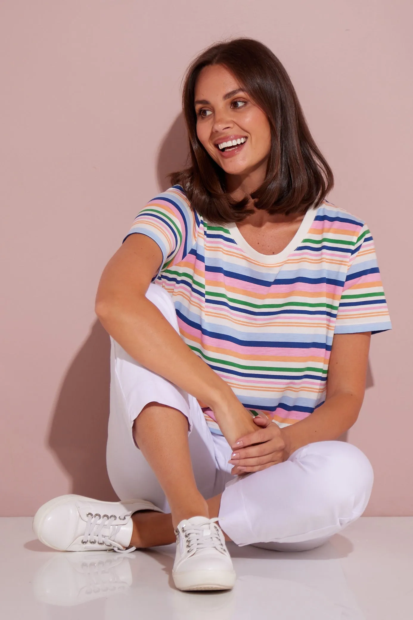 Sorbet Tee - Multi Stripe