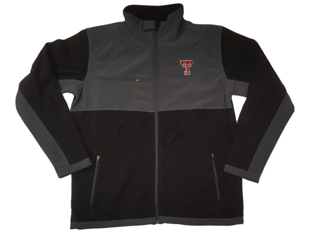Texas Tech Red Raiders Colosseum Charcoal Gray & Black Full Zip LS Jacket (L)